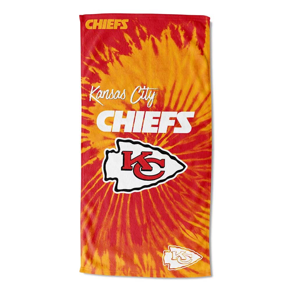 Northwest NFL Kansas City Chiefs Unisex-Adult Beach Towel, 30" x 60", Psychedelic