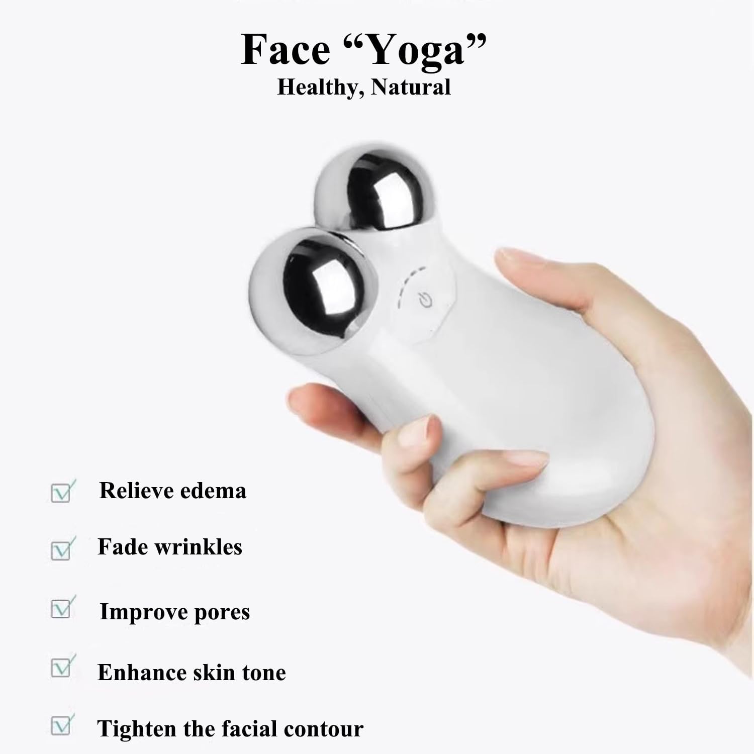 Microcurrent Facial Device,Enhances The Ability to Lift The Face and Tighten The Skin,Facial Wrinkle Equipment，White - Image 5