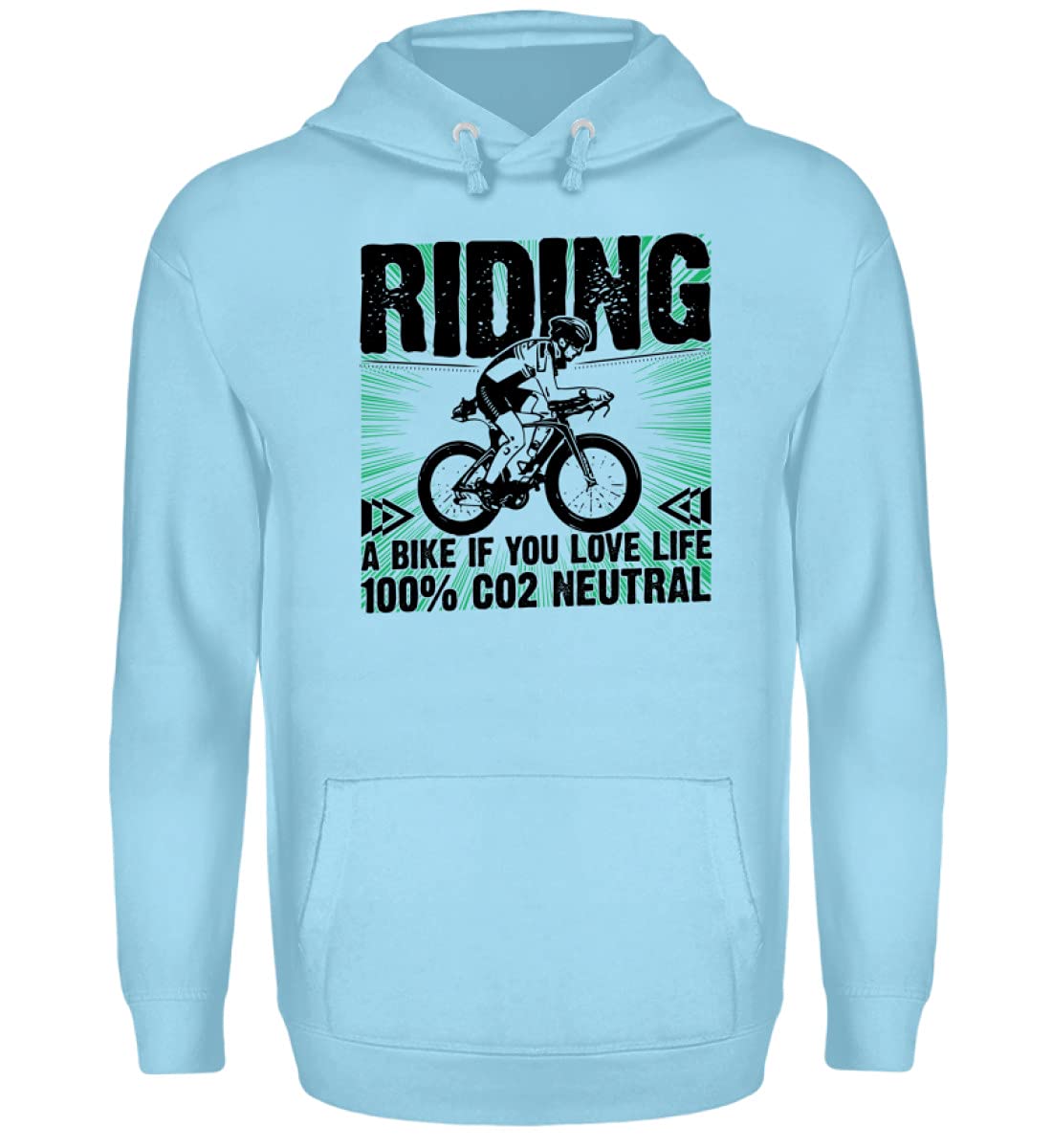 Sweat à capuche vélo bleu generisch unisexe taille S pour passionné de cyclisme