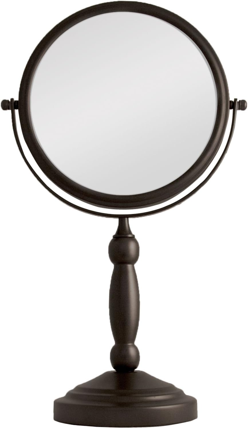Zadro 9” W x 16" H Round Non-Lighted Makeup Mirror 10X 1X Magnifying Makeup Mirrors Rotating Head Makeup Mirror for Desk : Everything Else