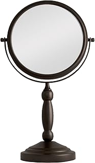 Zadro 10x Mag 2-Sided Swivel Vanity Mirror, 8-Inch, Oil-Rubbed Bronze Finish