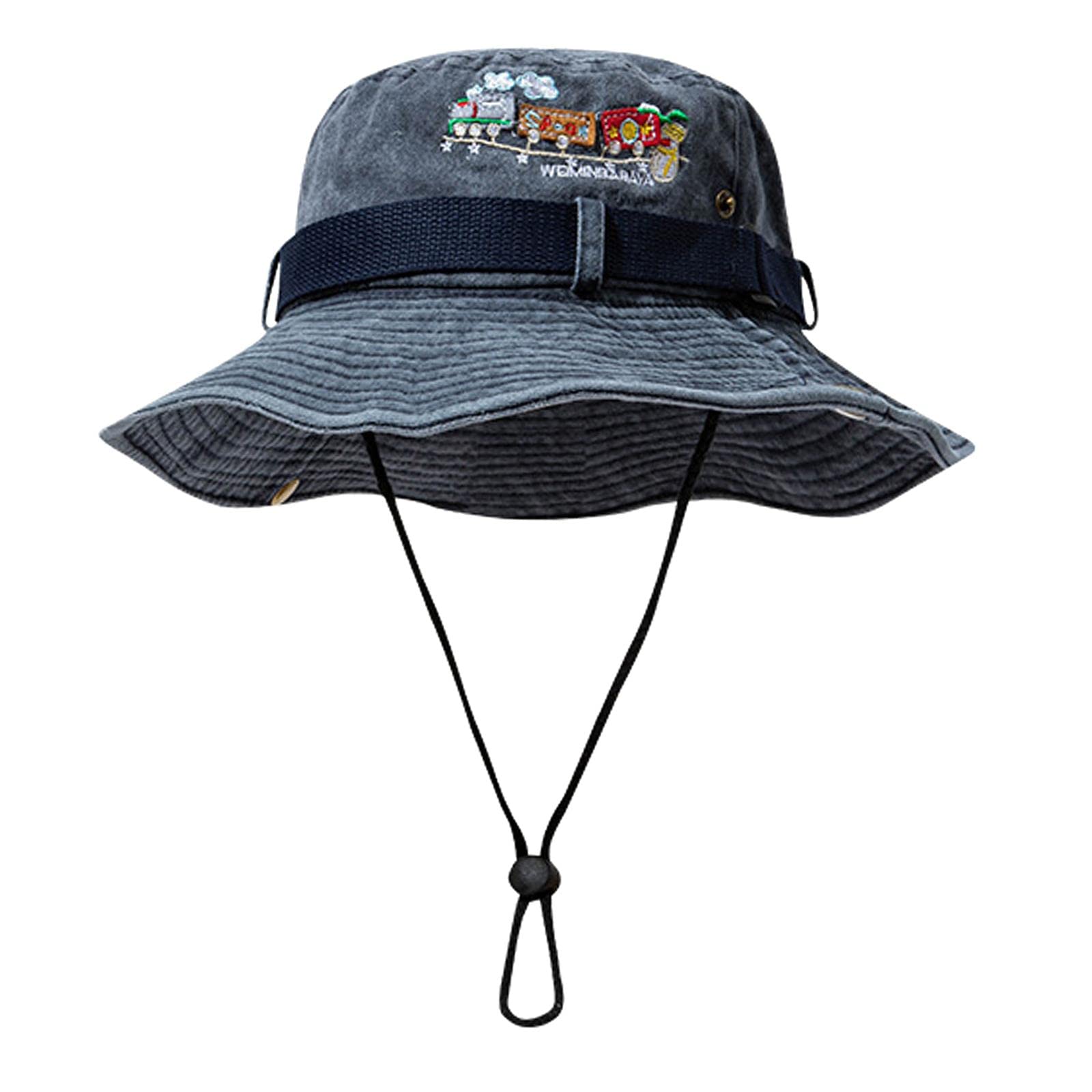 nivaa Vintage Style Denim Bucket Hats for Women Men Sun Protection for Outdoor-picture-49