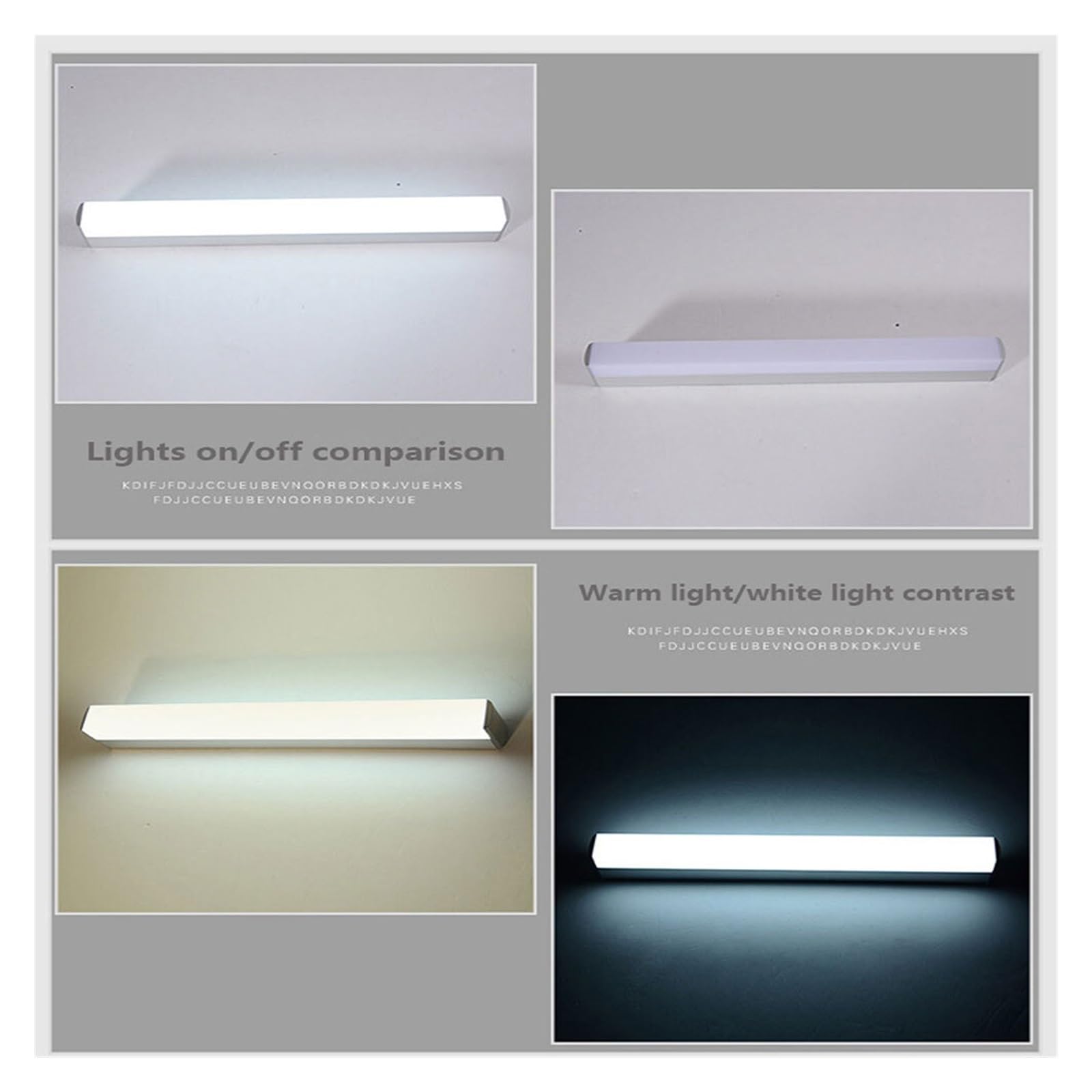 Luz de imagen Luz de espejo LED Luz de pared Montado en la pared Baño Espejo de maquillaje Luz de tocador Lámpara de pared Luz de gabinete de baño súper brillante Fácil instalación ( Color : Cool , Si