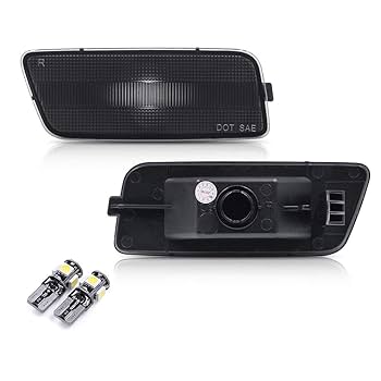 バルカー ライトスタンド Amazon.com: iJDMTOY Smoked Lens Amber Full LED Bumper Side