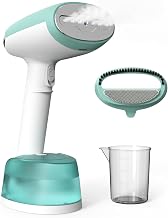 Vertical Iron, Portable Steam Ironer 1500W with 365ml Tank, 2 Steam Modes, Fabric Brush, Travel Steamer for Home and Office, Ready in 25 Seconds
