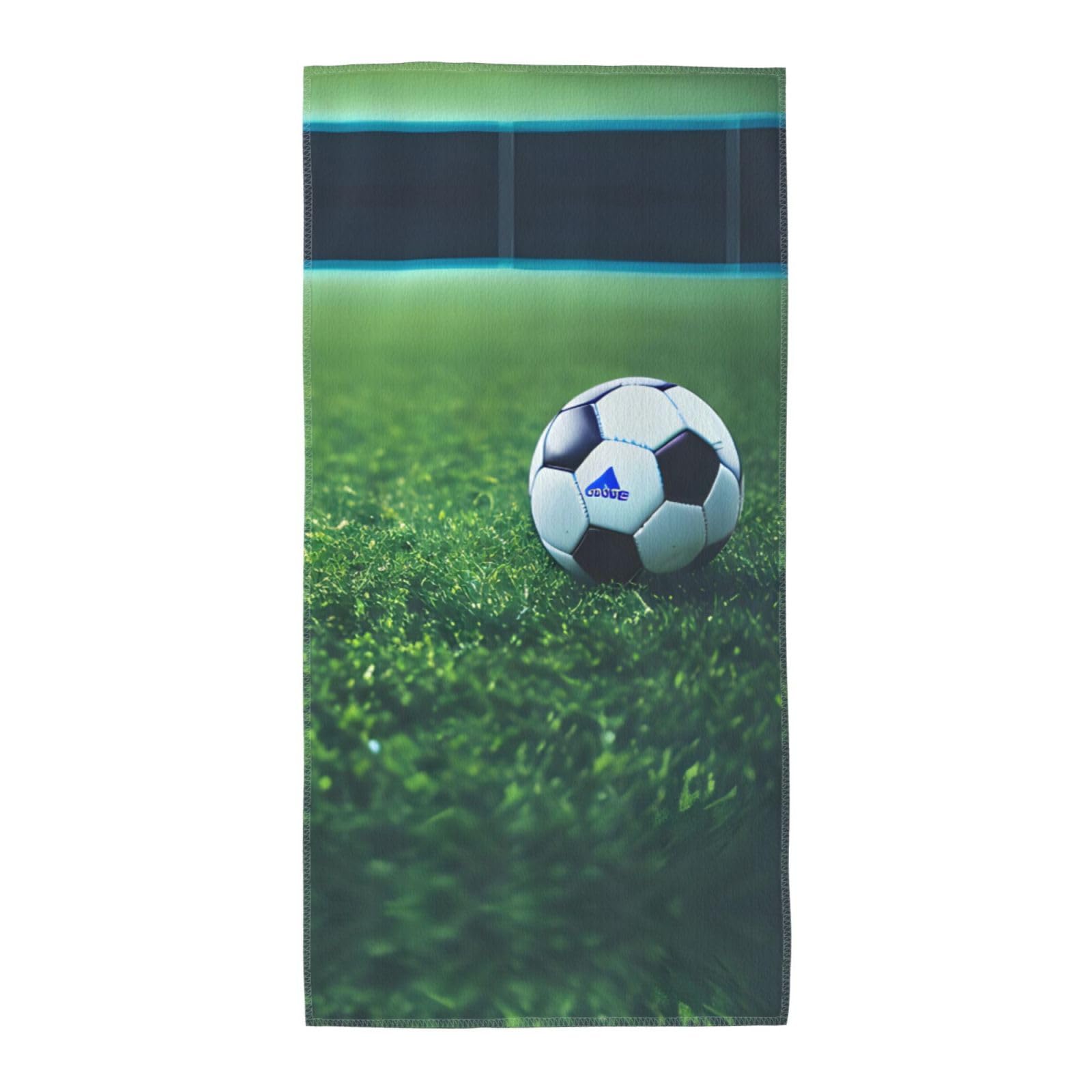 WYCZHY Soccer Ball On Grassy Printed Quick Dry Beach Towel For Camping Travel Vacation