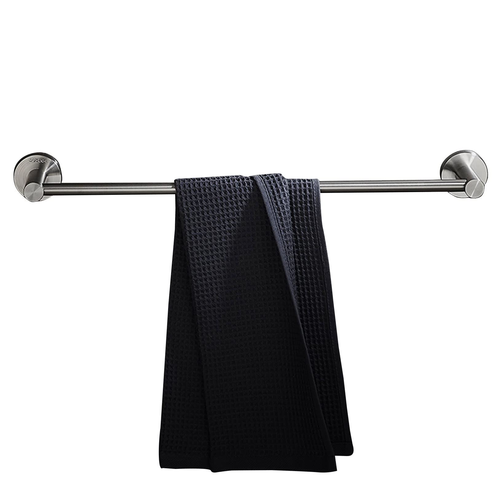 LMYSXAOZ Single Towel Rack Wall Mounted Rails for Toilet Hotel Stainless Steel Long Round Bathroom Accessory,Screws Mounting Brushed Finish (Size : 50cm)