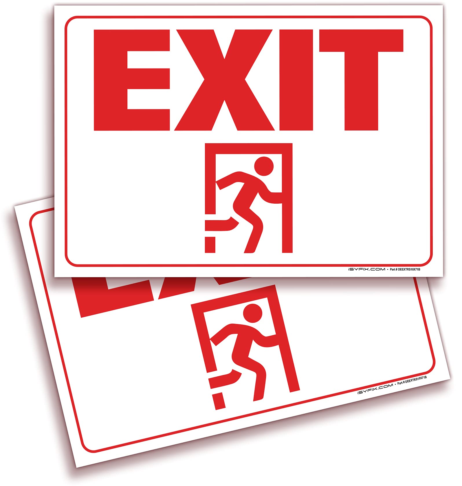 No Food Or Drink Signs - 2 Pack 10x7 Inch Weatherproof Vinyl Stickers