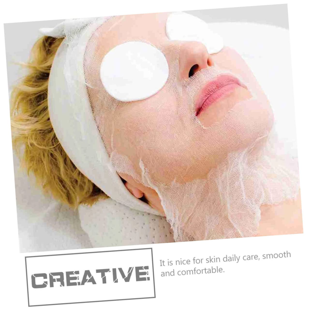Healeved 300stücke Gesichtsmaske Gauze Facial Maskenblätter Für -behandlungen Und Hautpflege Für Spa-anwendungen Maximierung Effektivität Von Cremes