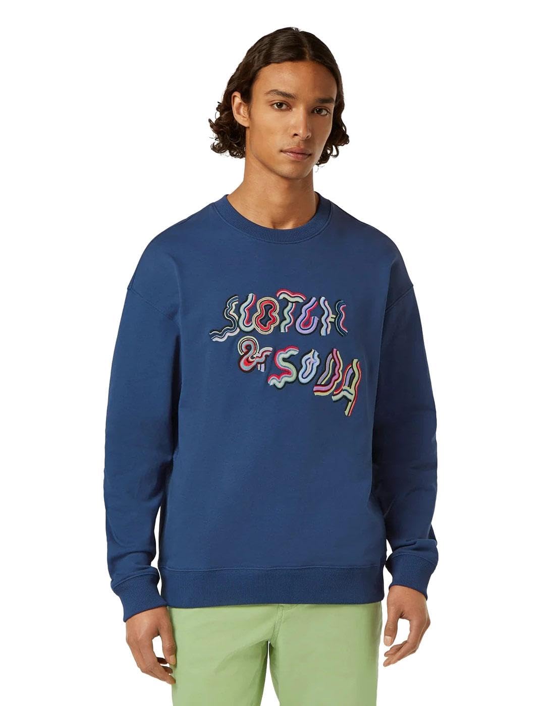 Scotch & Soda Herren Relaxed-fit Embroidered Sweatshirt Sweatshirt