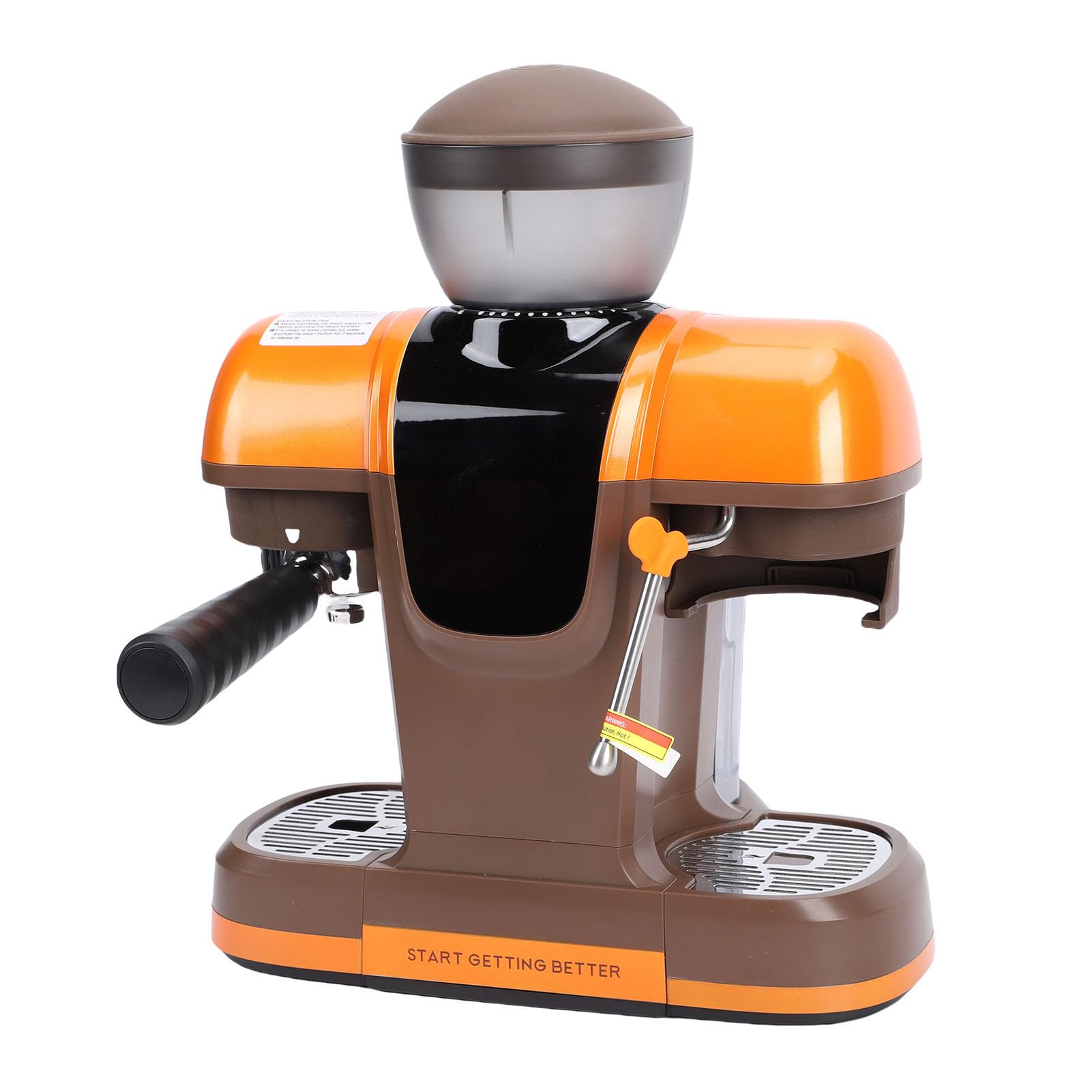 Bewinner Ekspres do Kawy, Półautomatyczny Ekspres do Kawy z Wbudowanym Młynkiem i dyszą Pary, Pompa 19 Barów, Zbiornik 800 Ml, Kolba 58 Mm do Domowego (Wtyczka UE 220 V)