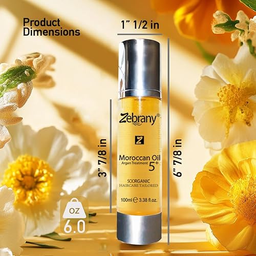 Miniatura 7 de Aceite marroquí 5+ suero para el cabello con aceite de argán, acondicionador sin enjuague, control de encrespamiento para cabello dañado,