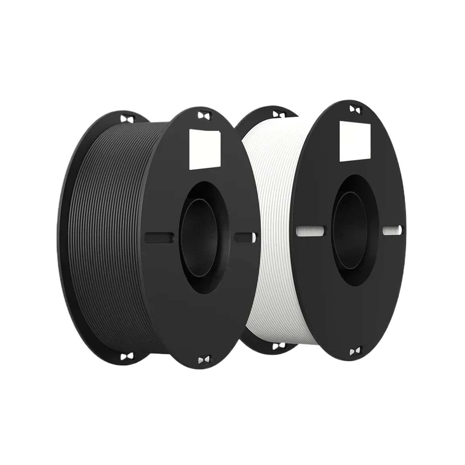 3D Printer Filament, 2 kg PLA-Filament, 1,75 mm, 3D-Drucker, weiß und schwarz, 2 Spulen, passend for die meisten 3D-Drucker