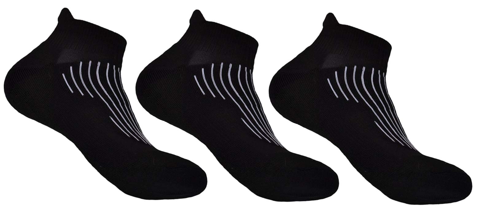 3 pairs of Mens Running socks with Coolmax - Ankle & Arch Support
