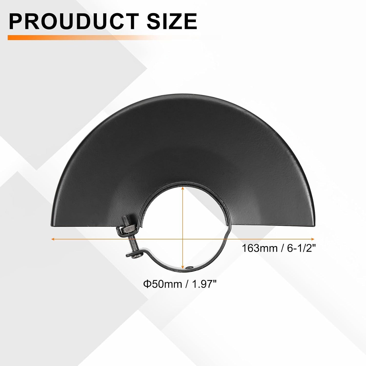 PATIKIL Angle Grinder Guard 6-1/2" (163mm) 1.97" Dia, Metal Adjustable Angle Grinder Safety Guard Wheel Disc Blades Protective Cover Shield Replacement, Black