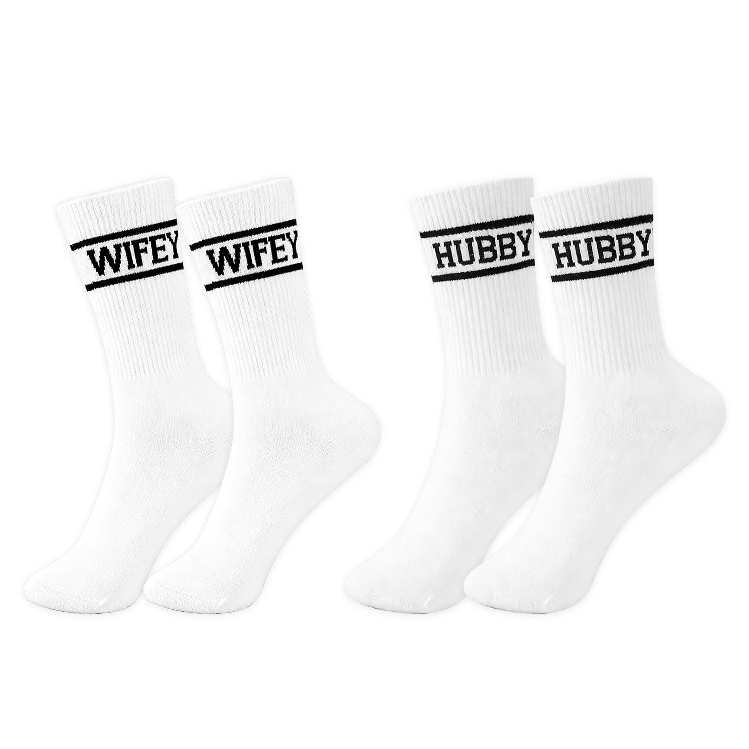 OODJVN 2 Pairs Of Couple Socks, Bride And Groom Suit Socks, Soft And Comfortable Tube Socks, Suitable For Wedding, Honeymoon, Anniversary Scenes.