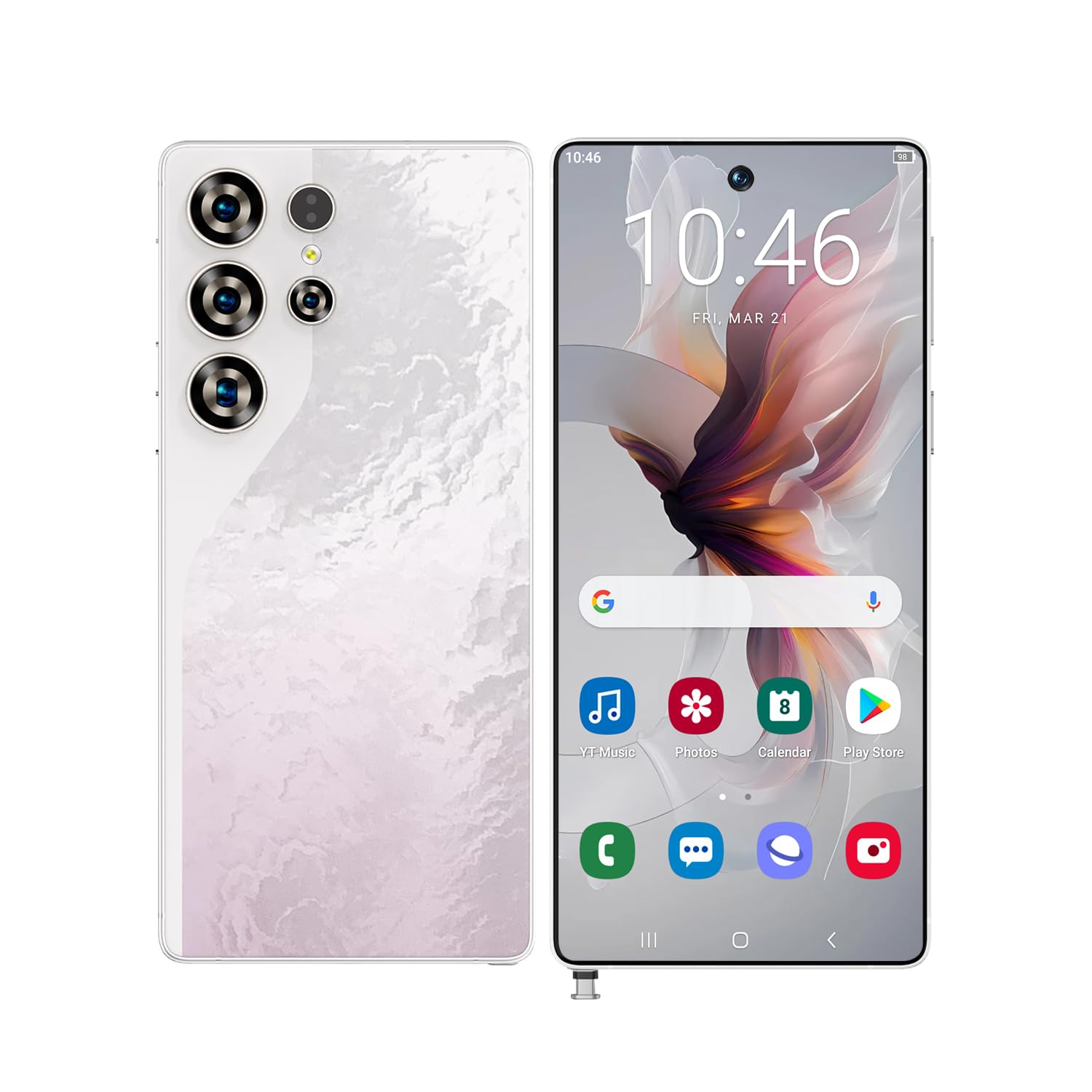 Teléfono Móvil S26 Ultra 5G Actualizado, Android 14.0, Cámara De 7.3 Pulgadas, 16 GB RAM 1 TB ROM, 8000 MAh, 72 MP, 108 MP, 3 Ranuras Para Tarjetas, Dual SIM, Desbloqueado Gratis,Pink-7.3 Inch