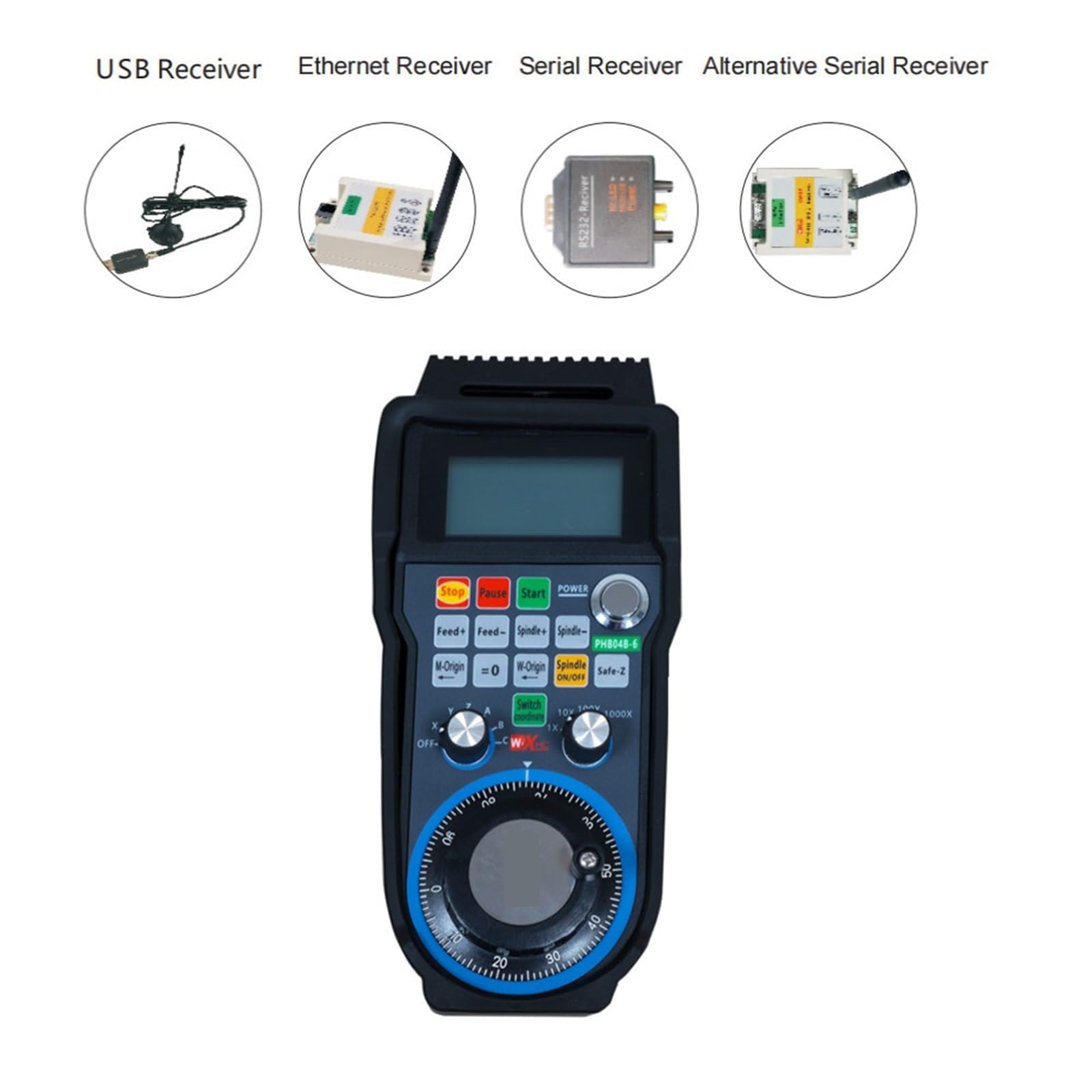 CNC programable 2. ° desarrollo CNC volante inalámbrico MPG CNC controlador de grabado con teclas personalizadas for Software PHB04B-6
