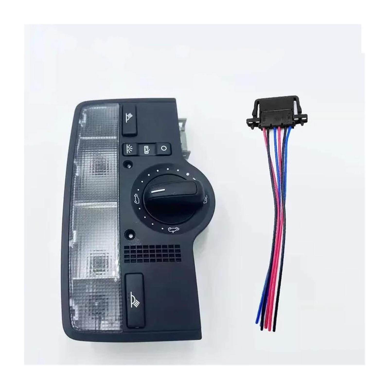Lámpara de techo negra con luz de lectura integrada 3BD947105B 3