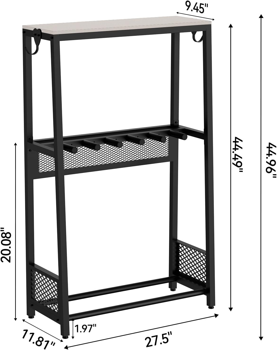 Multiple Guitar Stand with Shelf, Adjustable Heavy-Duty Guitar Rack Floor for Acoustic Guitar , Electric Guitar & Bass, for Home Music Studio
