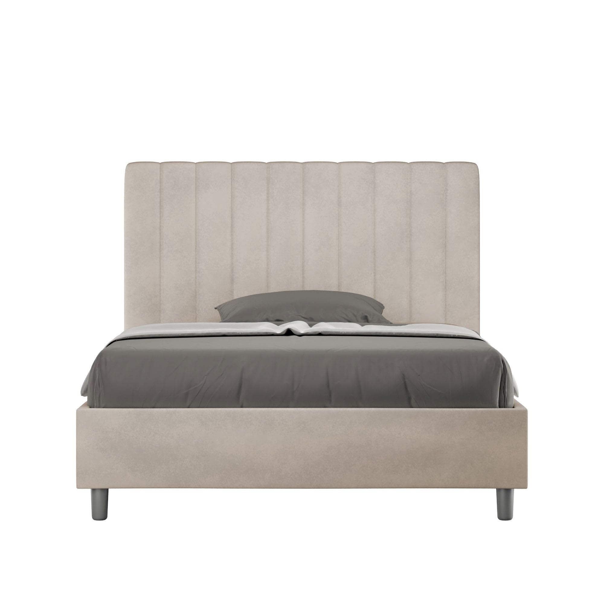 Bonussi Letto 1 Piazza e Mezzo 120x190 cm con Rete e Contenitore Agueda Sabbia