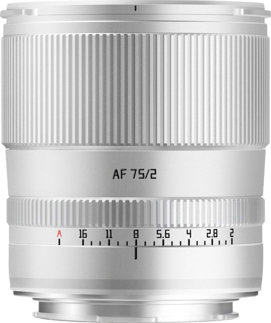 TTArtisan AF 75mm F2 Auto Focus Lens Full Frame Compatible with Sony E-Mount Mirrorless Cameras A7 A7II A7III A7R A7RII A7RIII A7RIV A7S A7SII A7SIII A9 A6400 A6000 A6600 (L Mount)