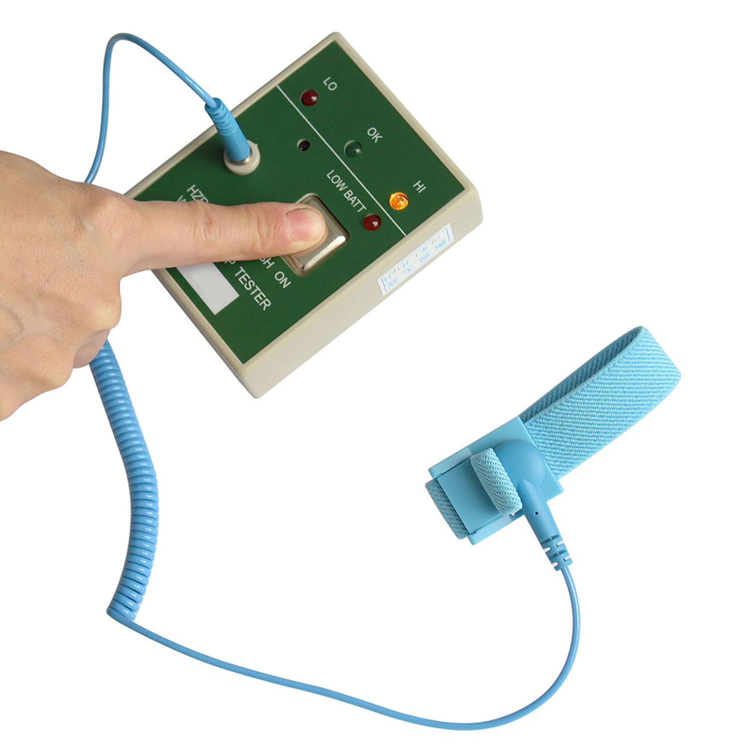 Probador De Correa De Muñeca Antiestática, Probador Estático De Reparación Electrónica, Pulsera Antiestática, Indicación De Falla Audible E Visible Clara, Adecuada Para Cualquier Lugar De Trabajo