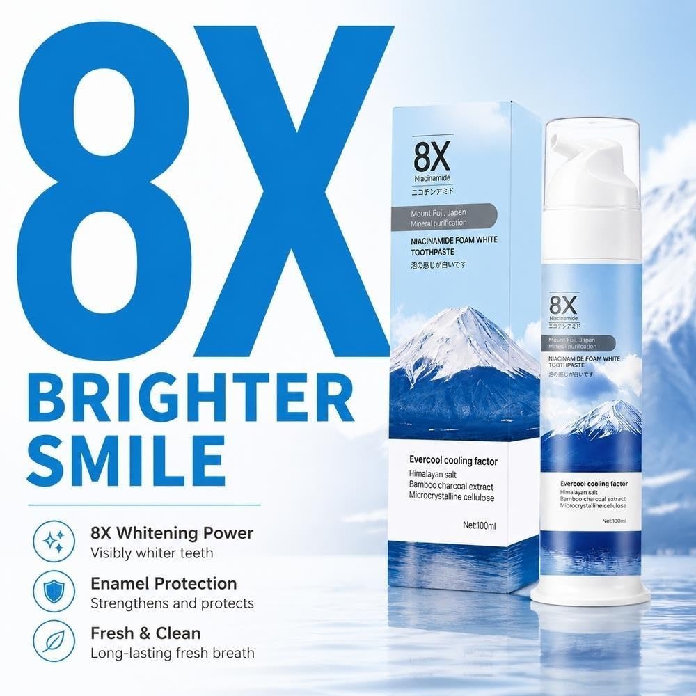 Dentifrice À La Nicotinamide, Mousse Douce For Soins Bucco-dentaires