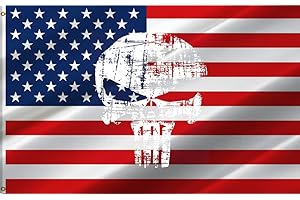 Punisher Flag 3x5 ft: American Symbol of Freedom and Strength