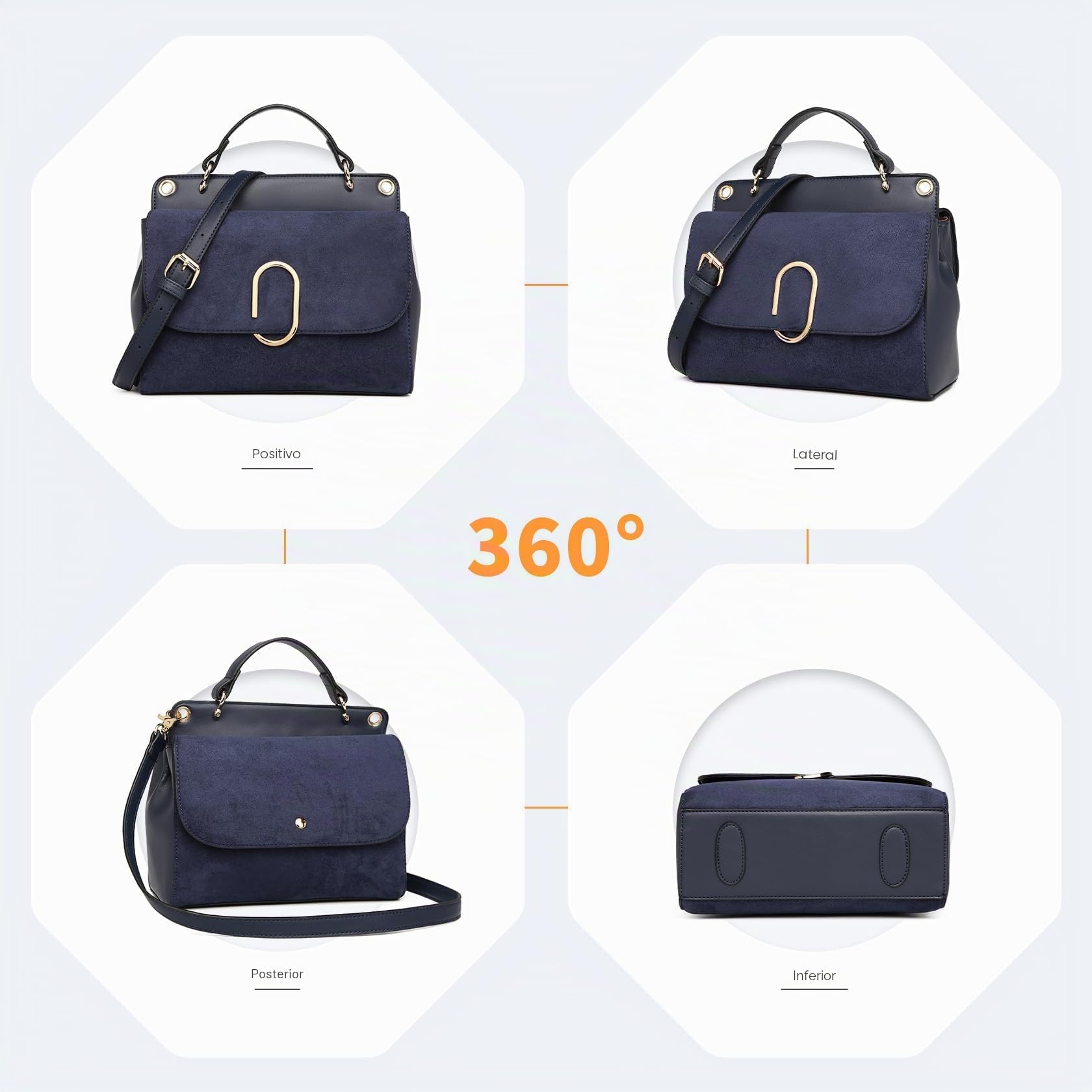 Miss Lulu Mujer Bolsa de asa superior Bolsos de gamuza Bandolera bandolera Para el trabajo Compras Viajar Cuero PU