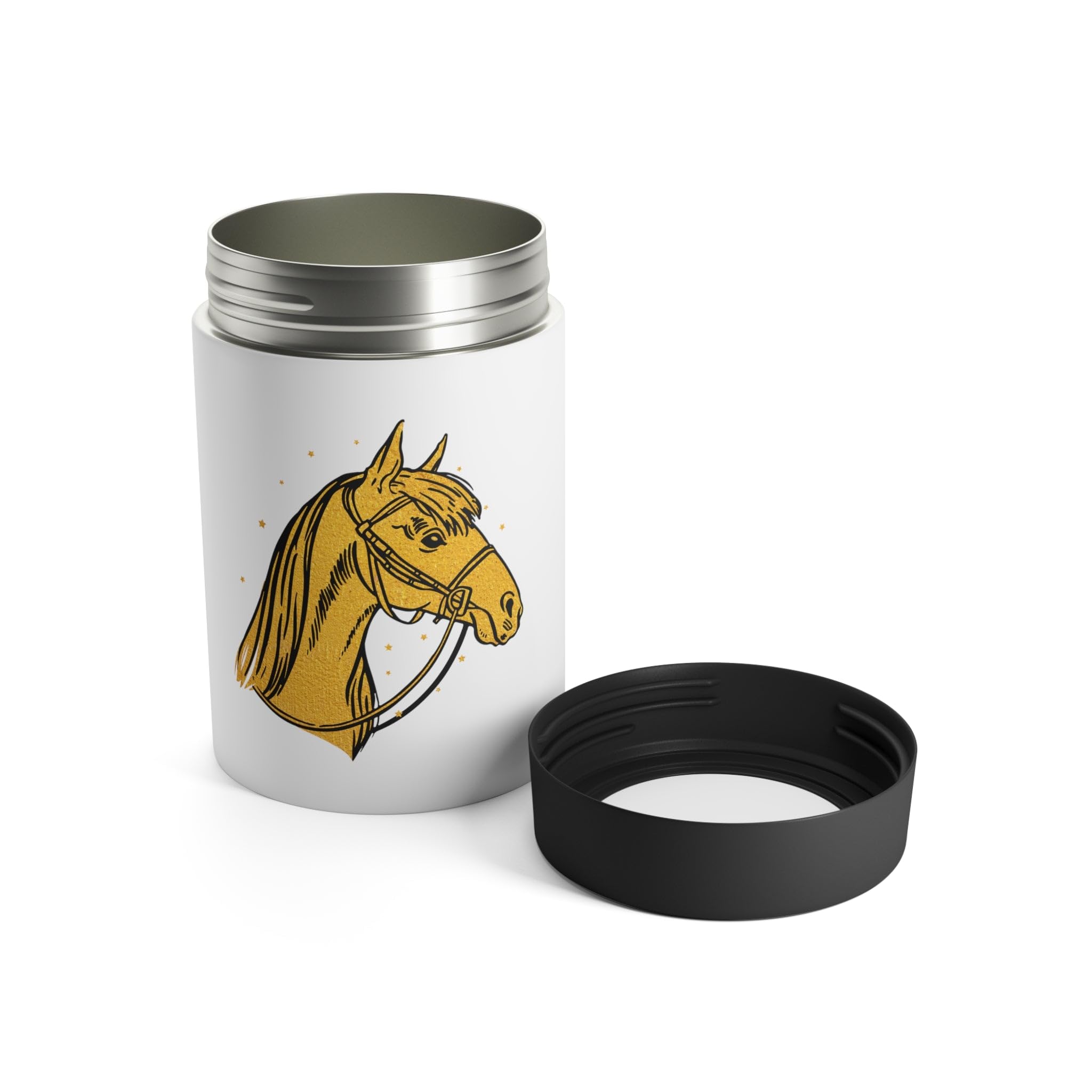20oz Insulated Bottle - Humorous Horseback Riding Design, Stainless Steel, Double Wall, Hot & Cold - View #12