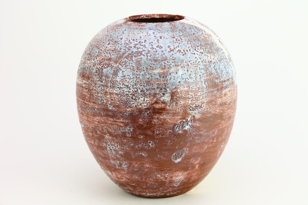 ♥志野　花器　桐箱付き　１　花瓶　掛花入れ　骨董品　アンティーク 志野 花器 桐箱付き 1 花瓶 掛花入れ 骨董品 アンティーク 2025