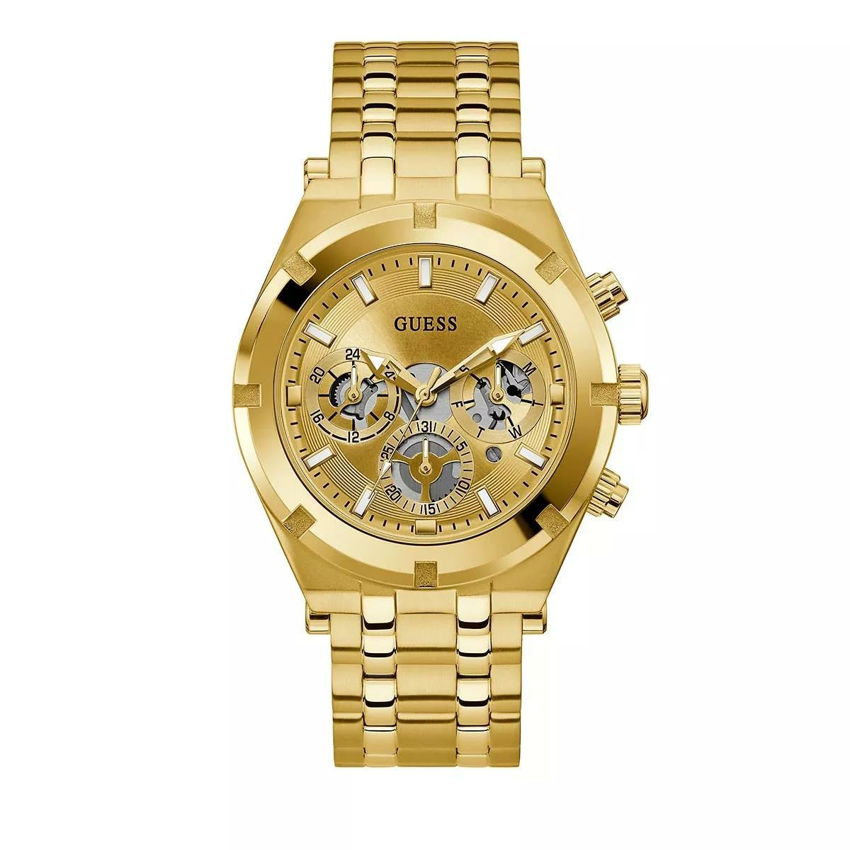 GUESS Stainless Steel Analog Beige Dial Men Watch-Gw0260G4, Gold Band (B0BLVWHJ4H) Amazon Price History, Amazon Price Tracker