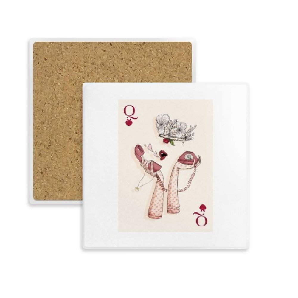 Cartes à Jouer Coeur Q Coaster fini les taches d'eau grâce à la pierre absorbante