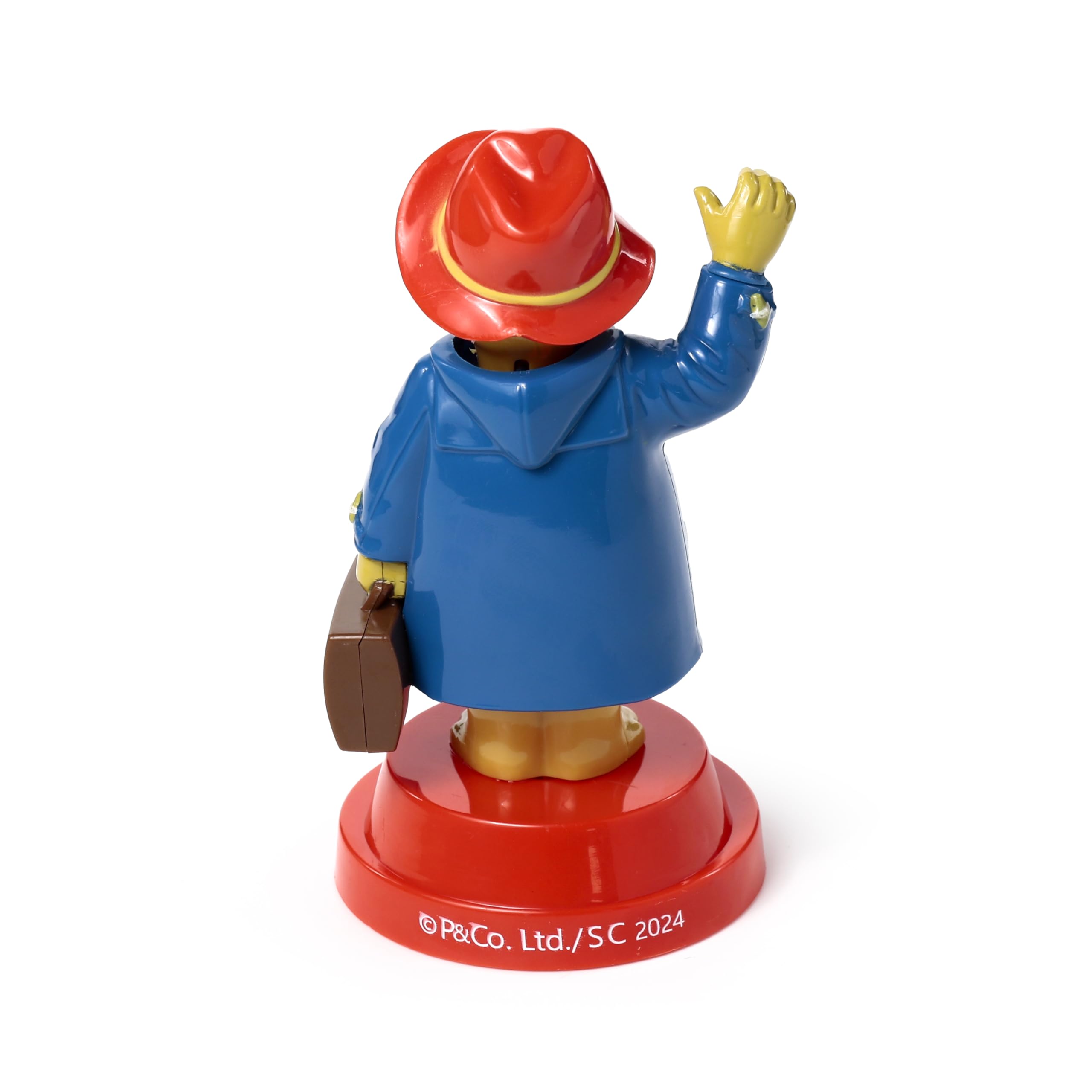 Puckator Solar Pal di Orso Paddington - Personaggi ad Energia Solare, Cappotto blu, Base Rossa, Statuetta Ballerina per Scrivania, Davanzale Finestra e Cruscotto Auto, Licenza Ufficiale
