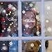 Extsud Christmas window sticker Merry Christmas Snowflake,Christmas Window Decorations Wall Stickers Christmas Wall Stickers, Pack of 2 (White)