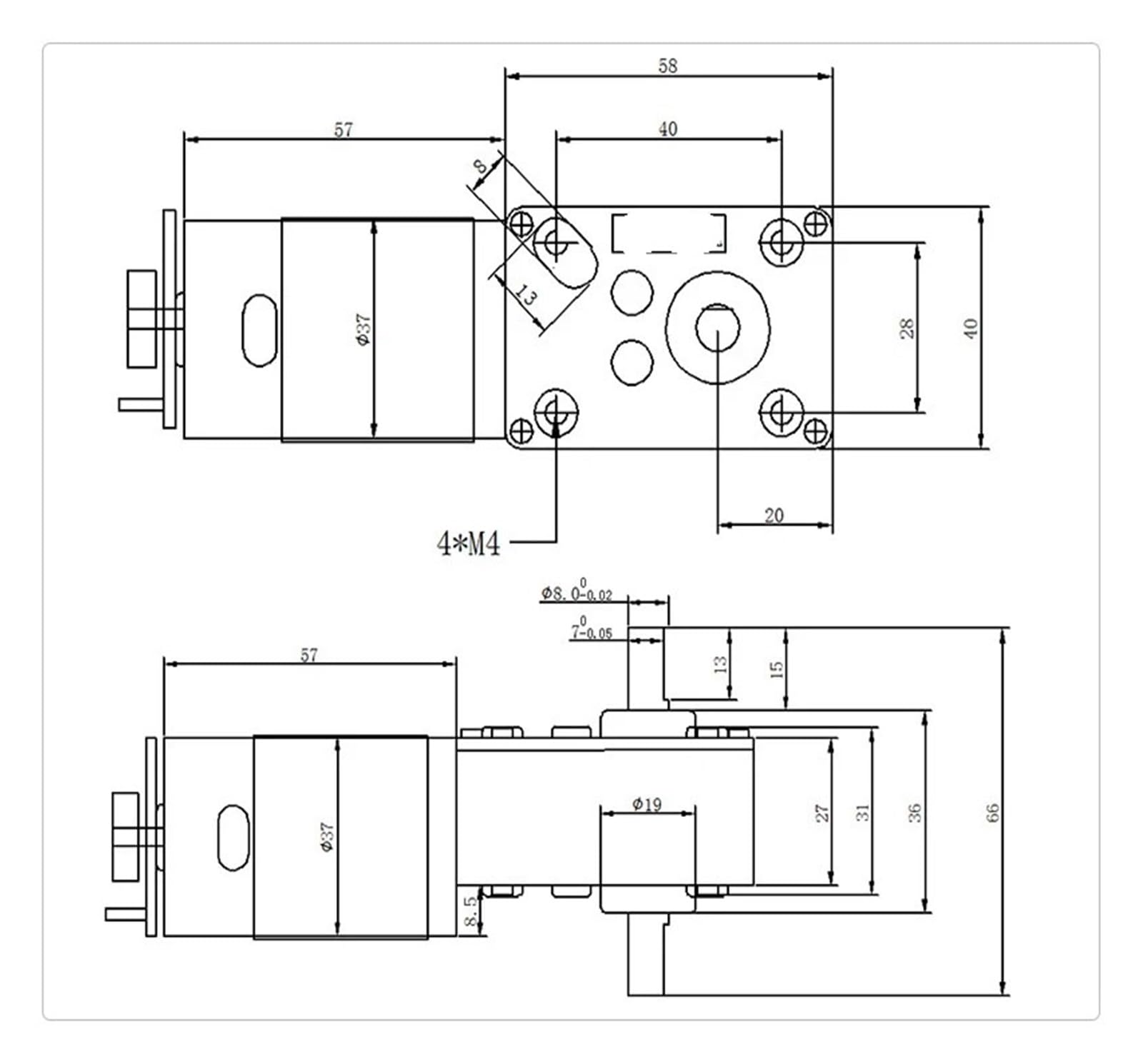 5840-555 Starkes Drehmoment, einstellbare Drehzahl, Turbo-Schneckenreduzierung, Getriebemotor, Code-Scheibe mit Hall-Sensor, Encoder Getriebemotor