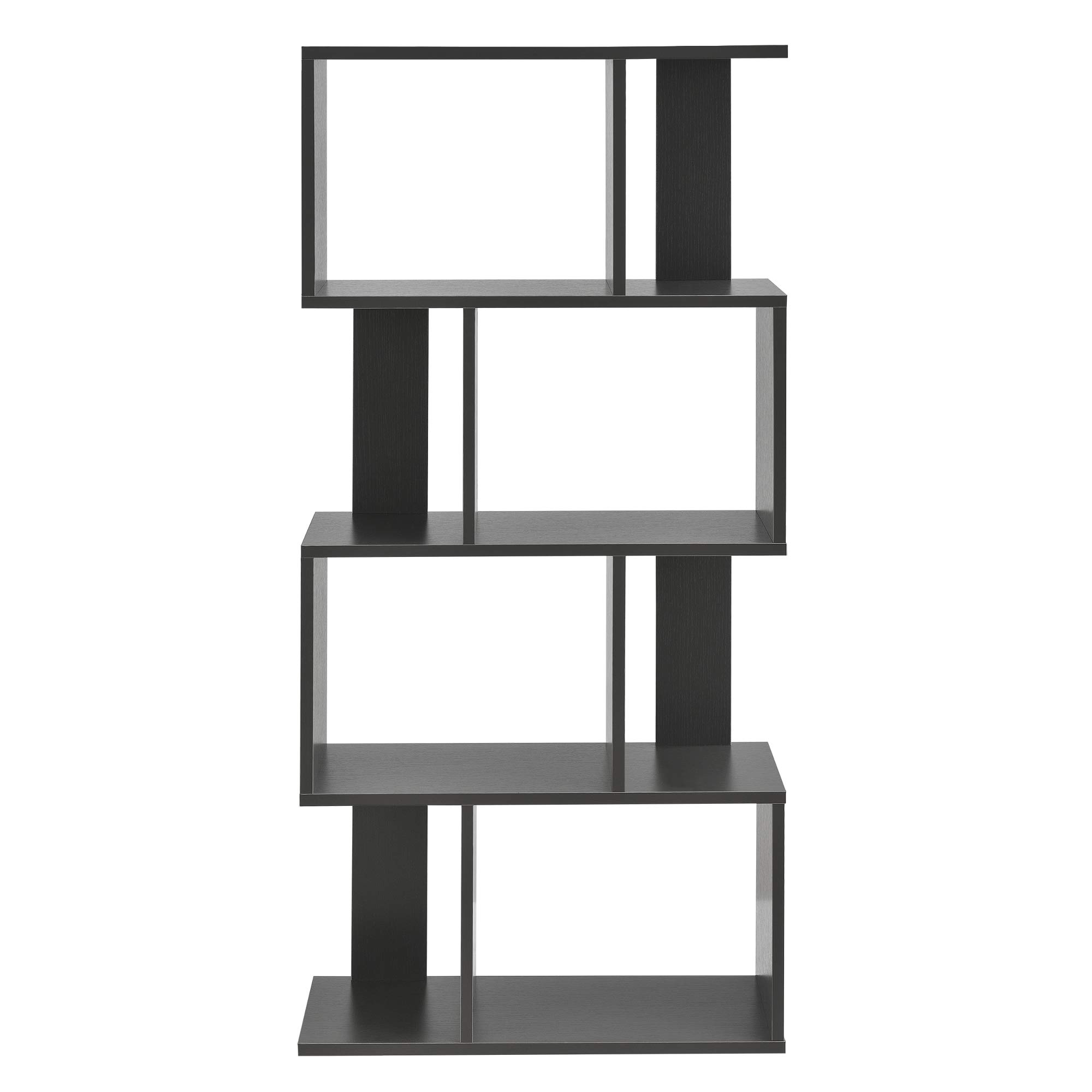 [en.casa] Libreria Bassa Scaffale da Terra con 4 Scomparti Aperti Mobile Espositore per Casa Ufficio Negozio130x60x24 cm Grigio scuro