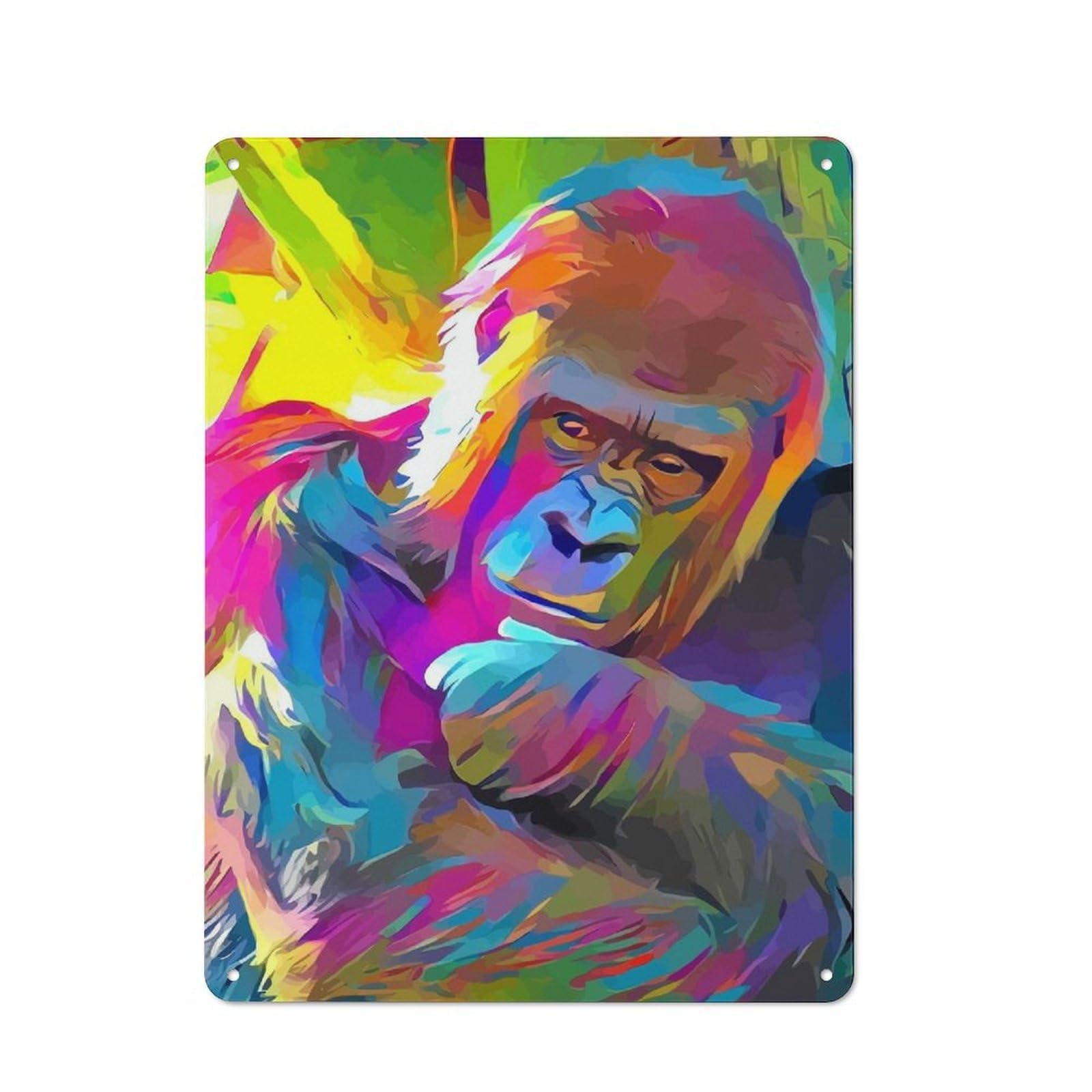 Gorilla Vintage Metal Wall Decor 40x30cm, Garage Metal Sign for Garage, Workshop, Shed Or Utility Room
