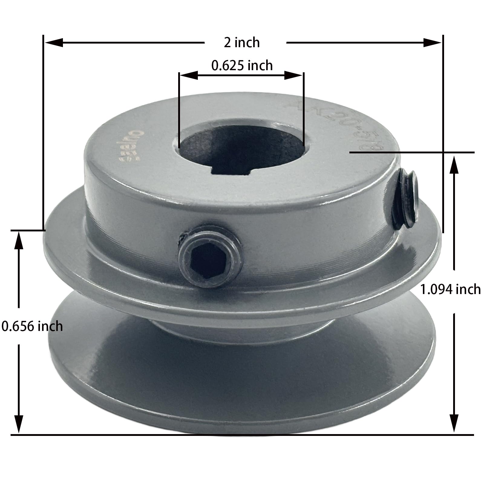 AK20-5/8 Sheaves,v Belt Pulley 5/8 inch bore 2" OD,Motor Pulley Cast Iron for A 3L 4L V-Belts,AK2058 Pulley — Amazon image 3