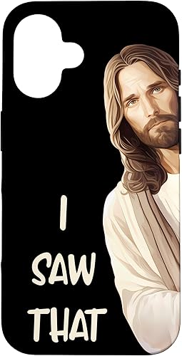 Miniatura 31 de iPhone 12/12 Pro Funny Jesus I Saw That Case