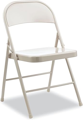 Miniatura 6 de Alera Silla plegable de acero sin brazos, soporta hasta 275 lb, asiento negro, respaldo negro, base negra, 4/cartón