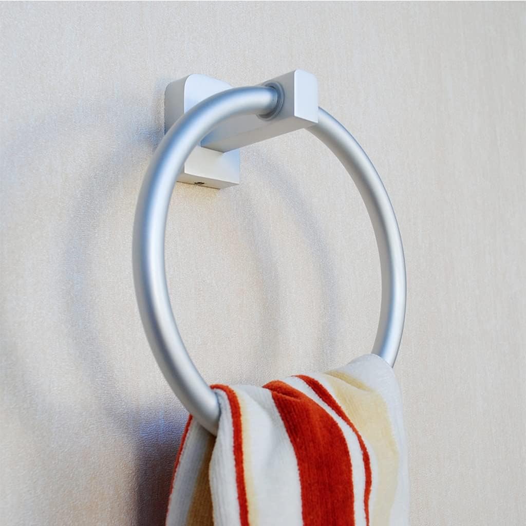 LSLYTQ Towel Ring, Space Aluminum Bathroom Hardware Pendant, Full Solid Towel Rack, Bathroom Towel Hanger