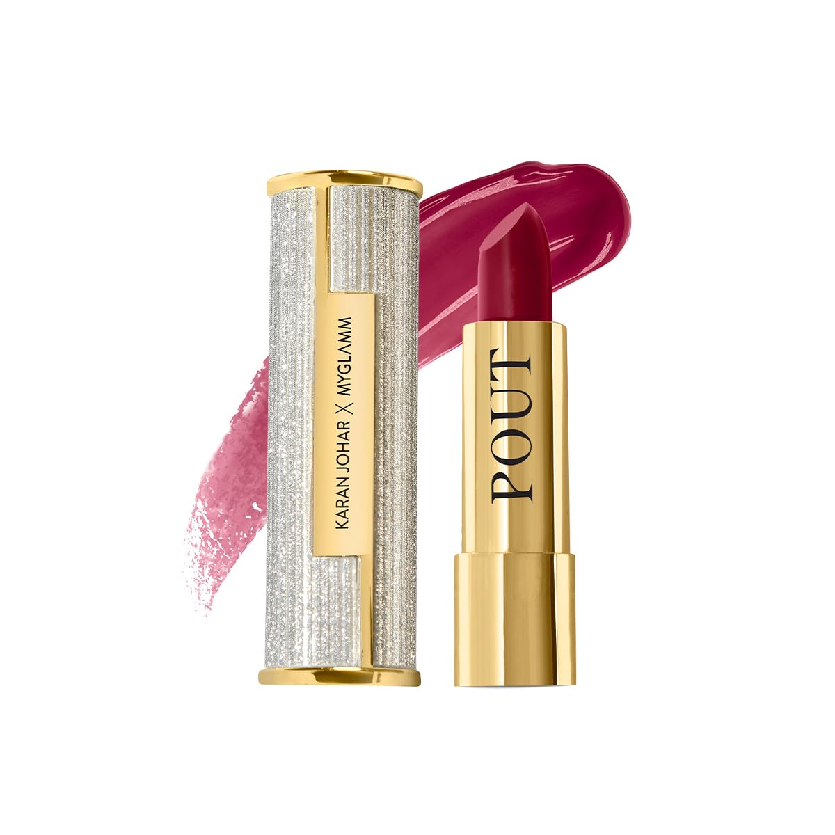 MyGlamm POUT by Karan Johar - Party Pout (Magenta Pink Shade) | Moisturising, Pigmented, Bullet Plumping Lipstick For Petal Glow Finish (3.5g)