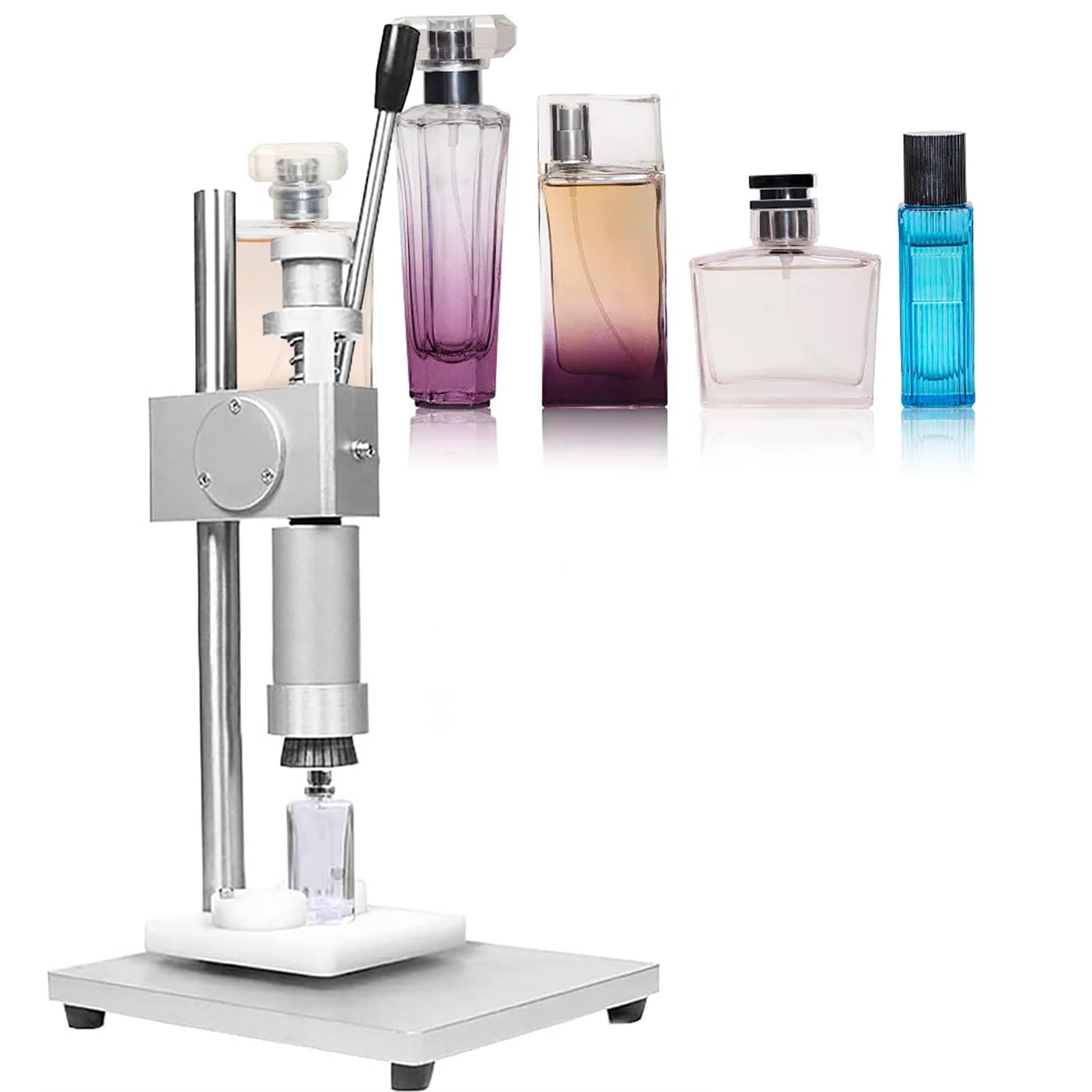 GYKOZY Manual Perfume Capping Machine, Perfume Crimper for 13-20mm Bottles, Adjustable Height, Easy-to-Use Crimping Tool for Bottling Perfume and Fragrance (18MM)