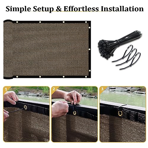 image for Shade&Beyond 6' X 50' Fence Privacy Screen Heavy Duty 170 GSM Fencing 