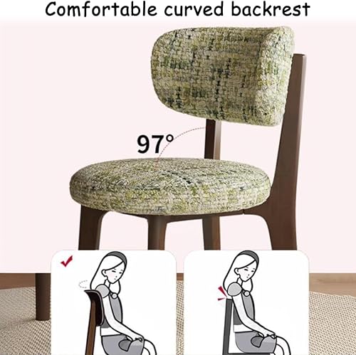 Miniatura 7 de YVYKFZD Sillas de comedor de madera maciza, juego de sillas de comedor sin brazos, sillas de cocina tapizadas, silla de sala de estar con funda de