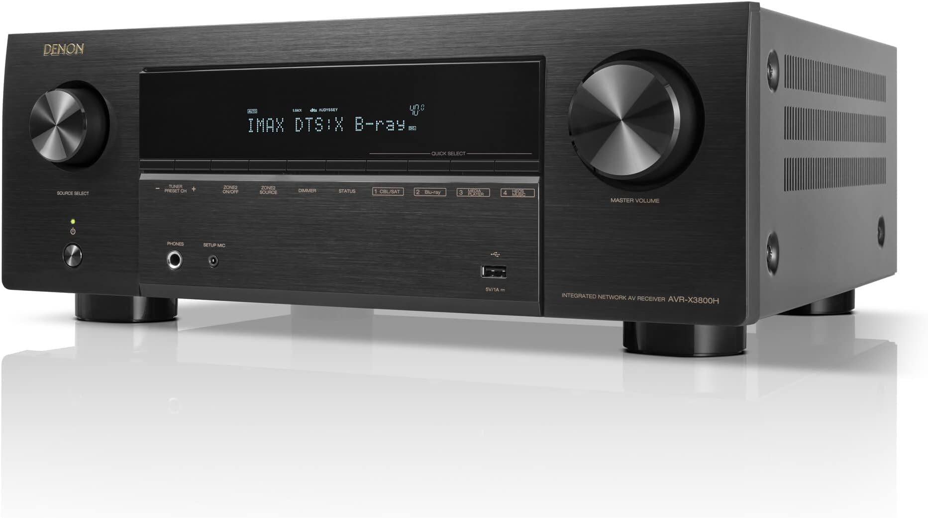 AVR-X3800H 9.4-Ch Receiver (2022 Model) - 8K UHD Home Theater AVR (105W X 9) Built-in Bluetooth, Wi-Fi & HEOS Multi-Room Streaming, Dolby Atmos, DTS:X, IMAX Enhanced & Auro 3D