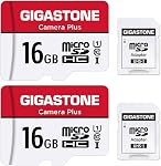 GIGASTONE 16GB Micro SD Card 2-Pack, Camera Plus Series, Speed Up to 85MB/s. Ideal for Full HD Video Gopro Camera Drone, U1 C10 Micro SDHC Card with Mini Case and SD Adapter