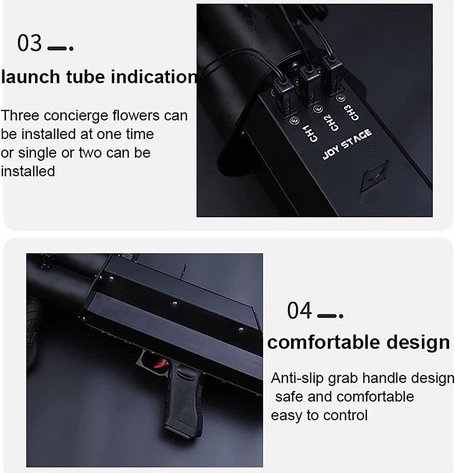 Elektrische Confetti Kanon Machine - Handheld Launcher Blaster Gun Met LED Effect Voor Halloween, Kerst, A